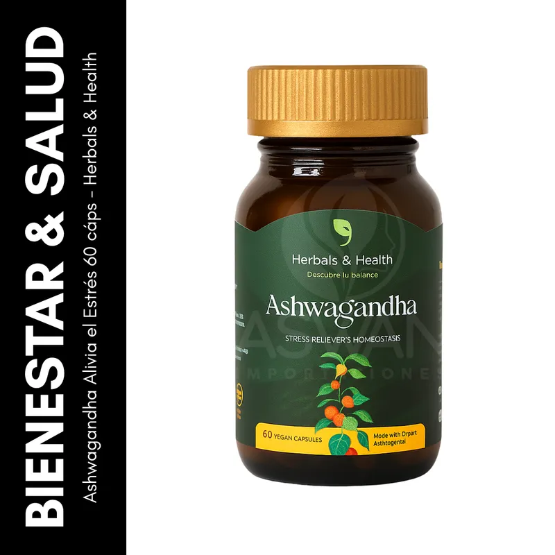 GENERICO - Ashwagandha Alivia el Estrés 60 cáps - Herbals & Health