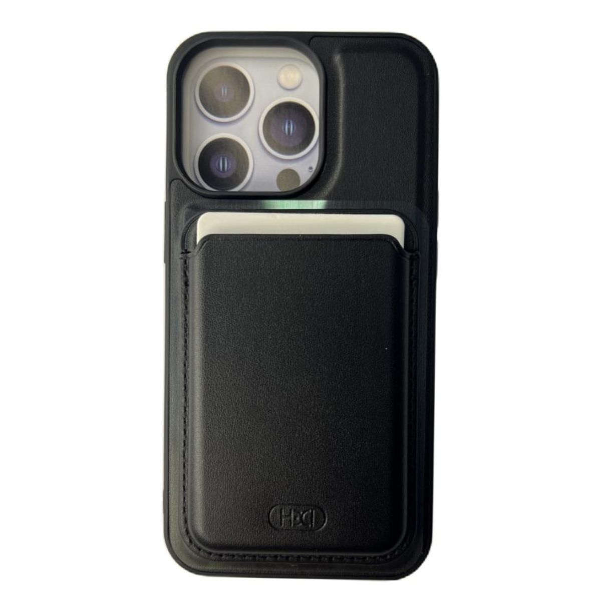 CASE - Case Cuero con tarjetero para IPhone 16 pro-negro