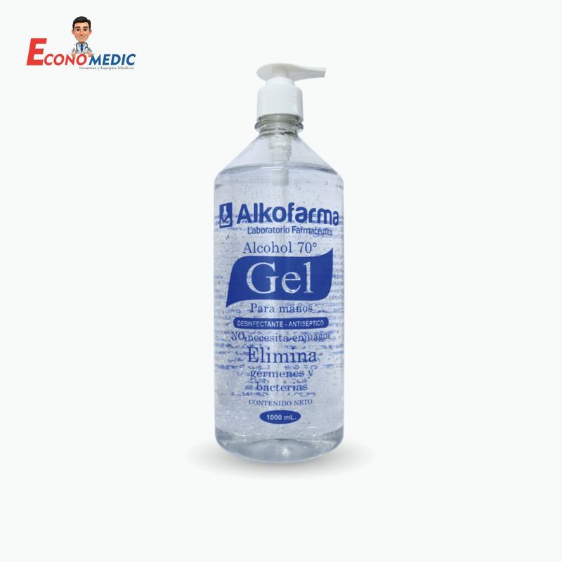 ALKOFARMA - Alcohol En Gel 70° 1 Litro Alkofarma