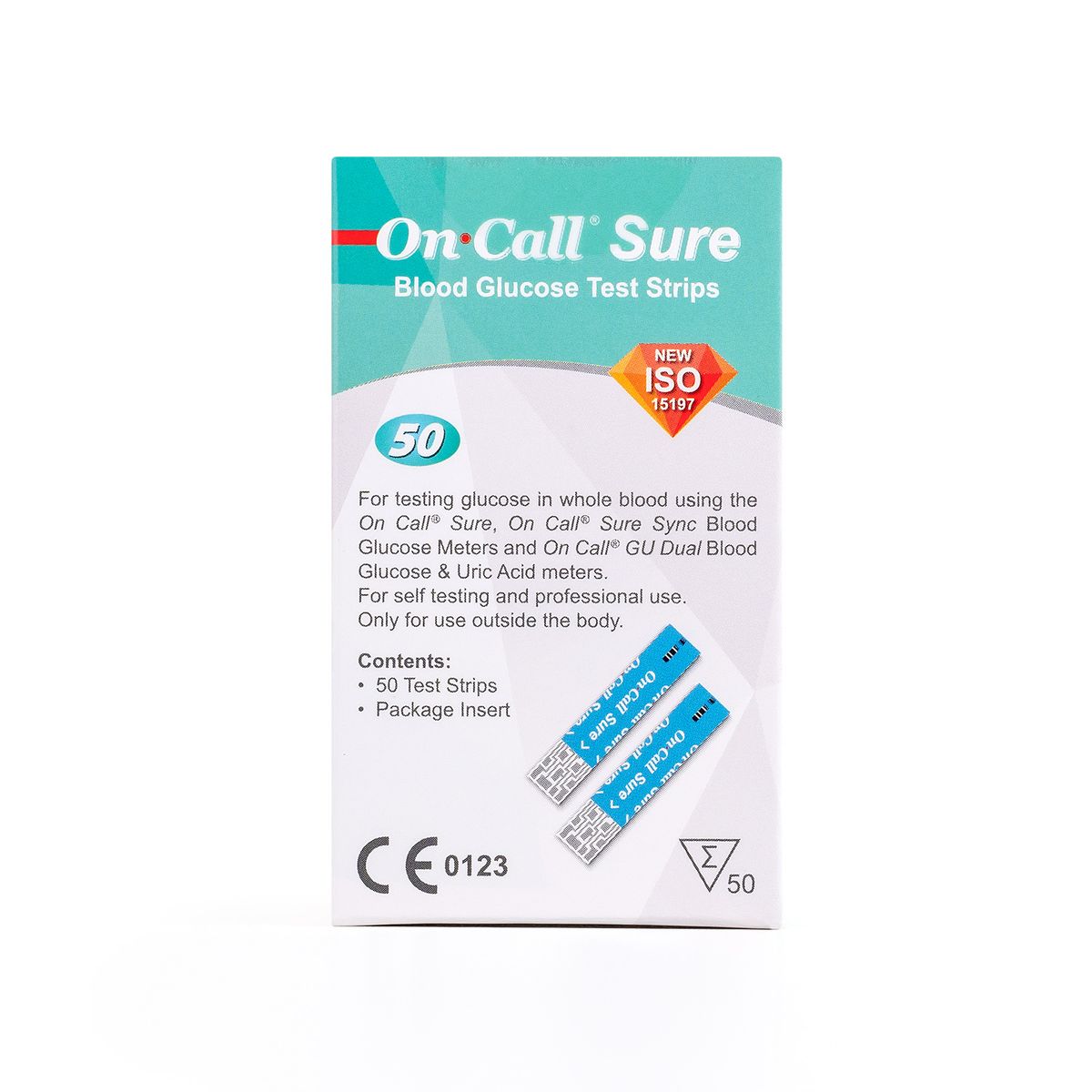 ON CALL - Tiras Reactivas Para Glucosa On Call Sure Fco 50 Und