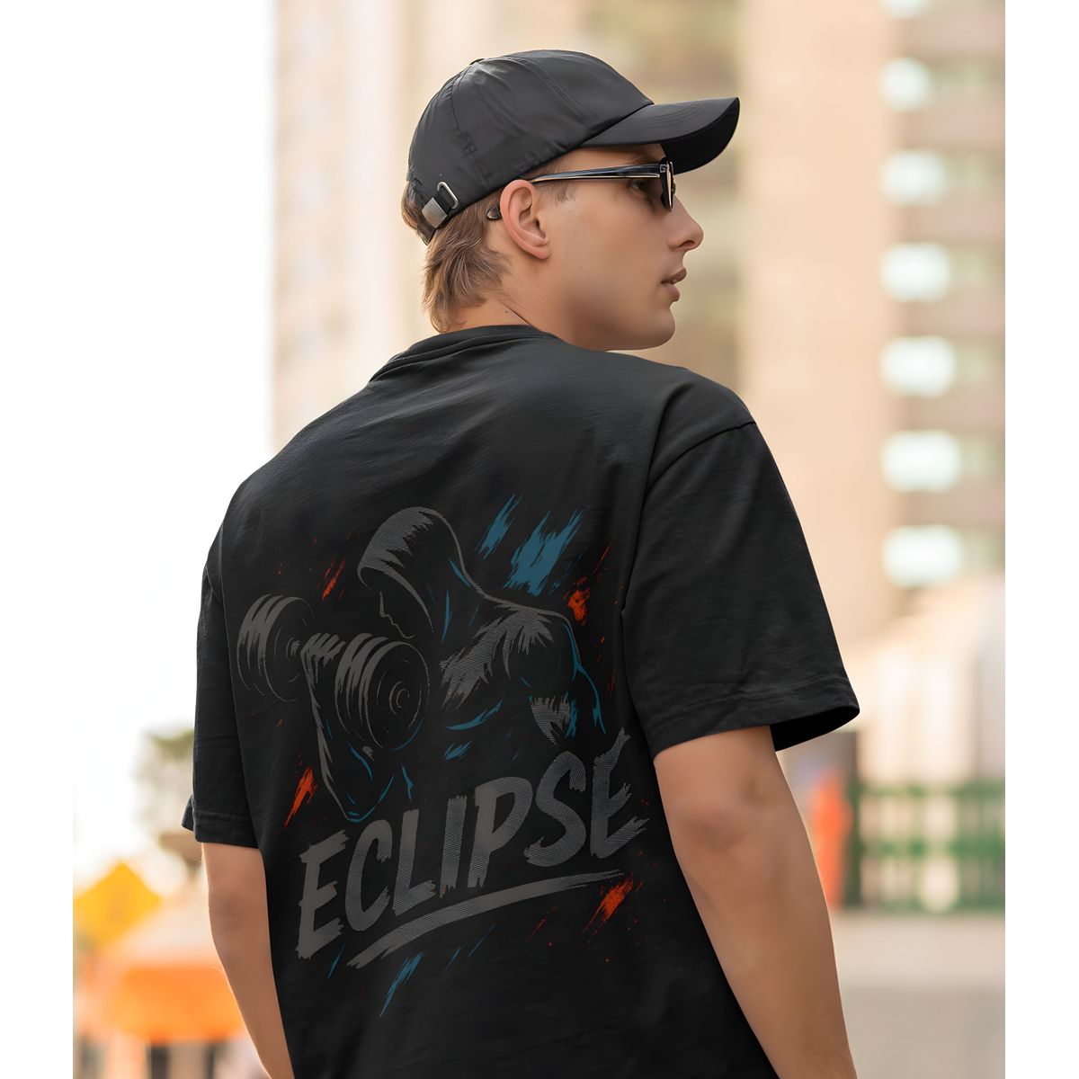 GENERICO - Polo oversize Eclipse Gym Hombre