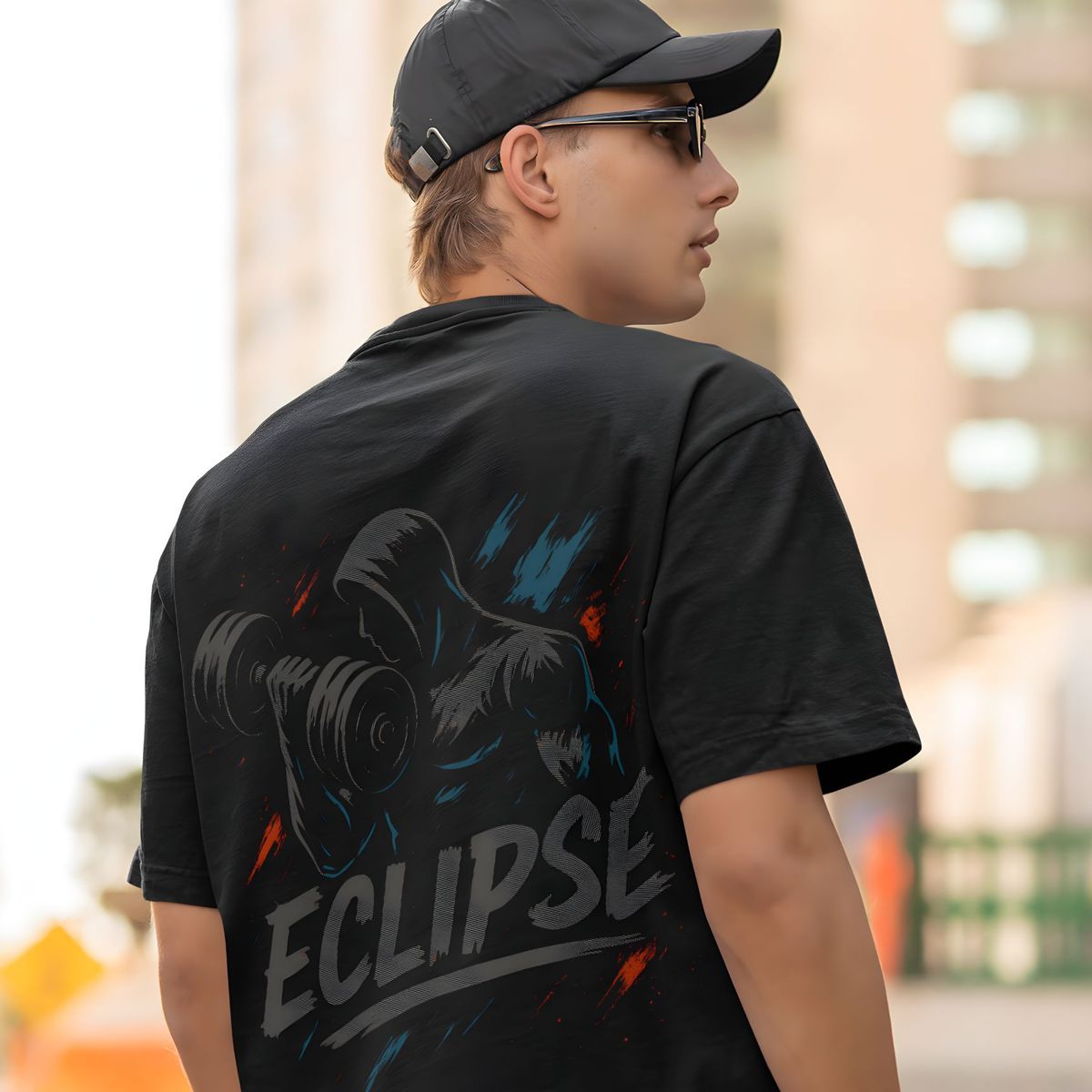 GENERICO - Polo oversize Eclipse Gym Hombre