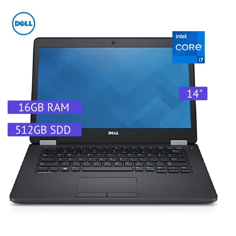 DELL - LAPTOP REACONDICIONADA DELL LATITUDE E5470 CORE I7 6TA 16GB RAM 512GB SSD 14