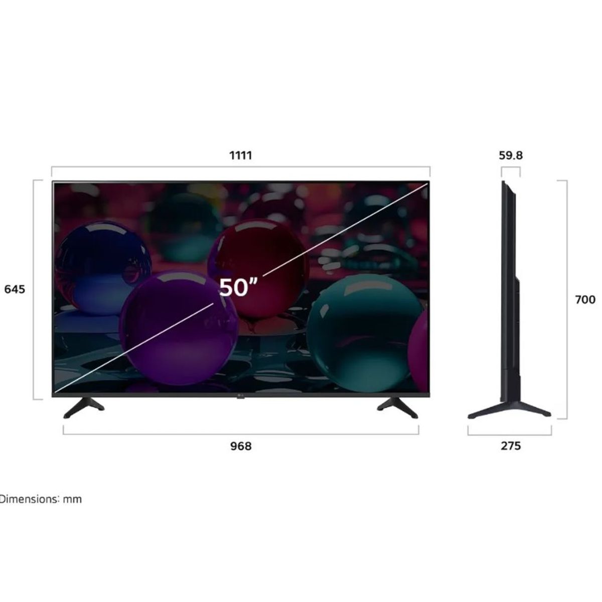 LG - TELEVISOR 50 LG UHD AI UA73 4K Smart TV - 2025 + Magic Remote