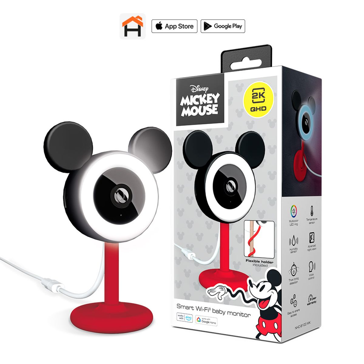 NEXXT SOLUTIONS - SMART CAMERA NEXXT 2K PARA MONITOREAR AL BEBE NHC-B100MK