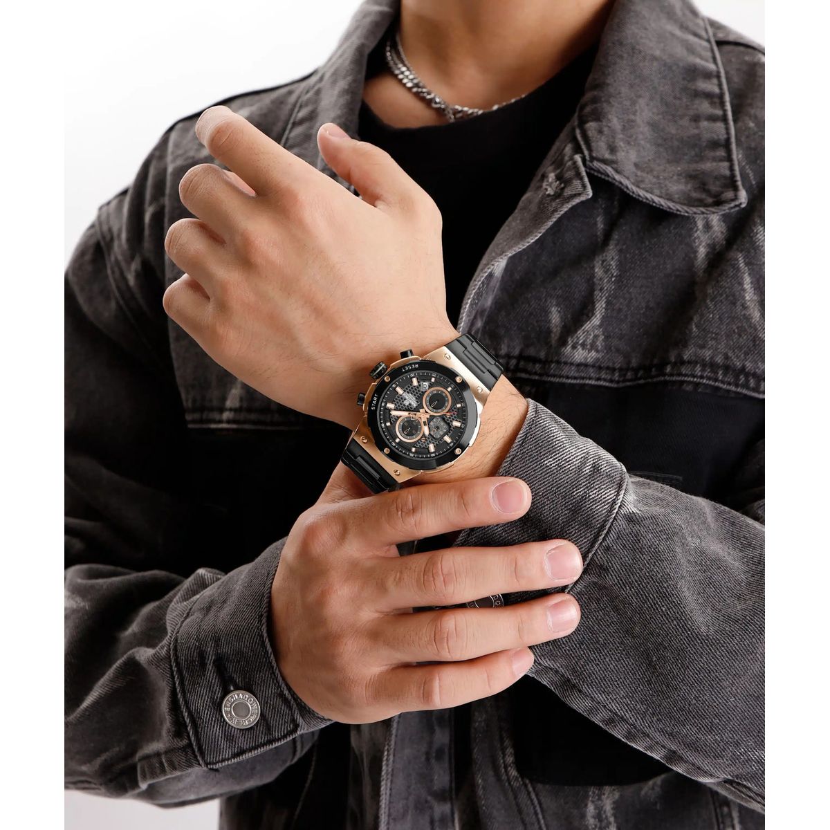 NAVIFORCE - RELOJ NAVIFORCE NF8072 ORIGINAL ELEGANTE NEGRO Y DORADO  NAV-120