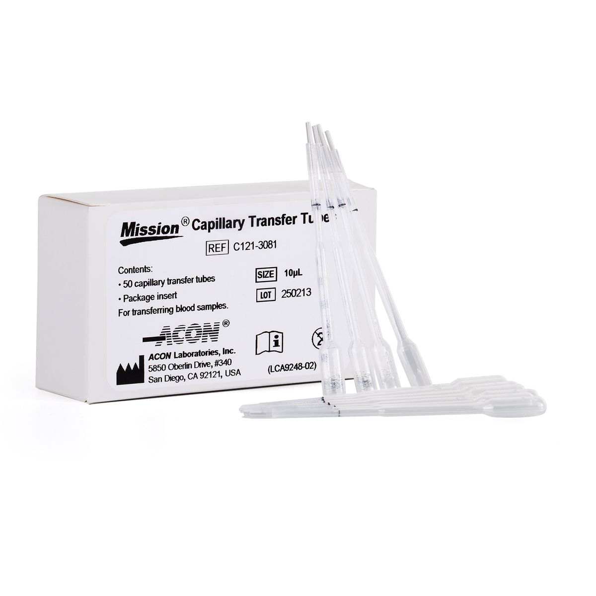 ACON - Capilares De Transferencia De 10 Ul Caja 50 Und