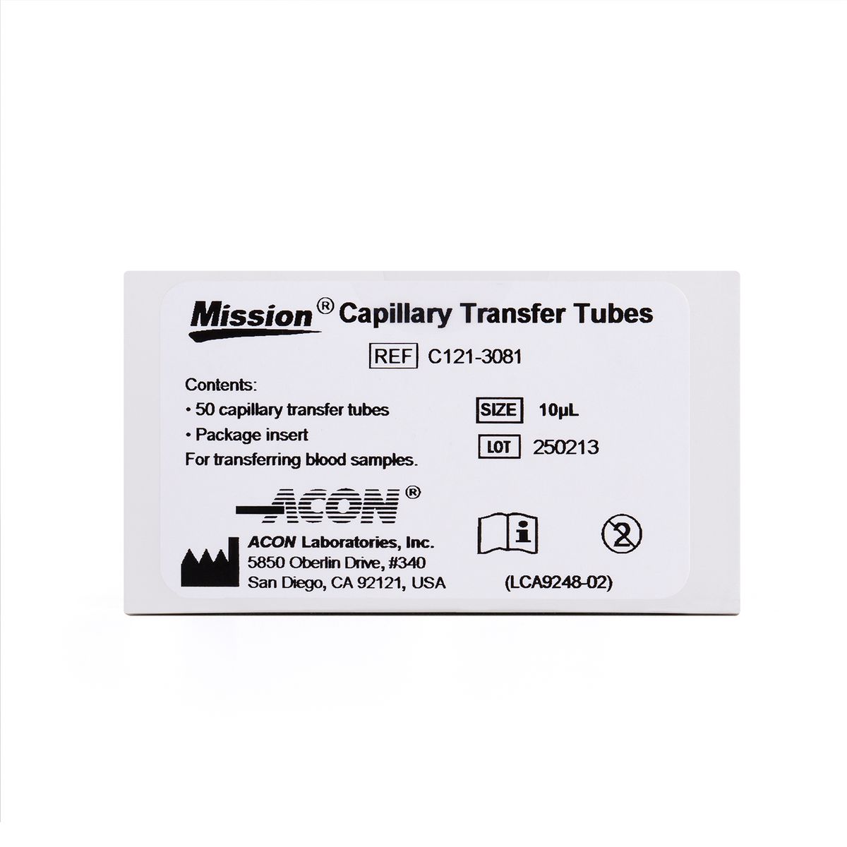 ACON - Capilares De Transferencia De 10 Ul Caja 50 Und