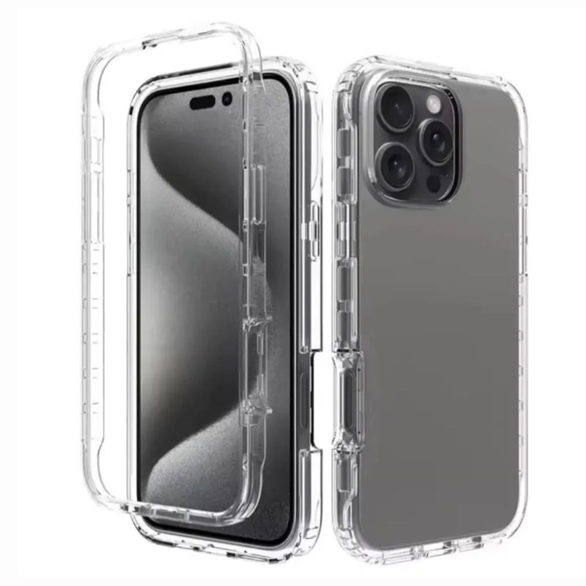 SPACE - CASE 360 PARA IPHONE 15 PRO MAX TRANSPARENTE