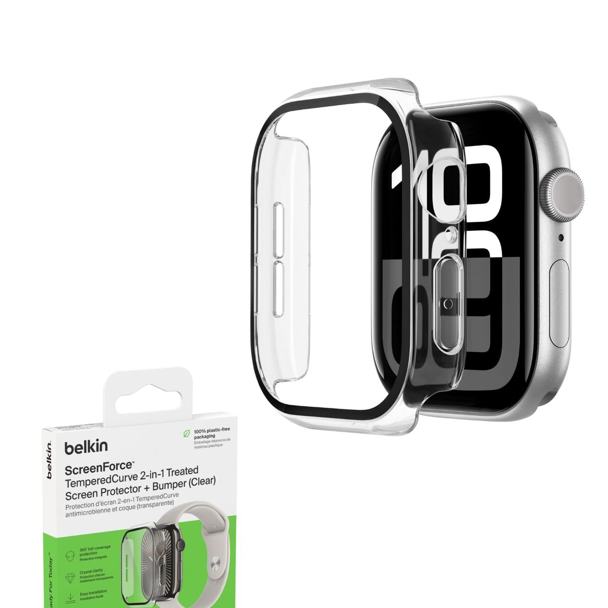 BELKIN - PROTECTOR DE PANTALLA Y PARACHOQUE BELKIN PARA APPLE WATCH S10 46MM