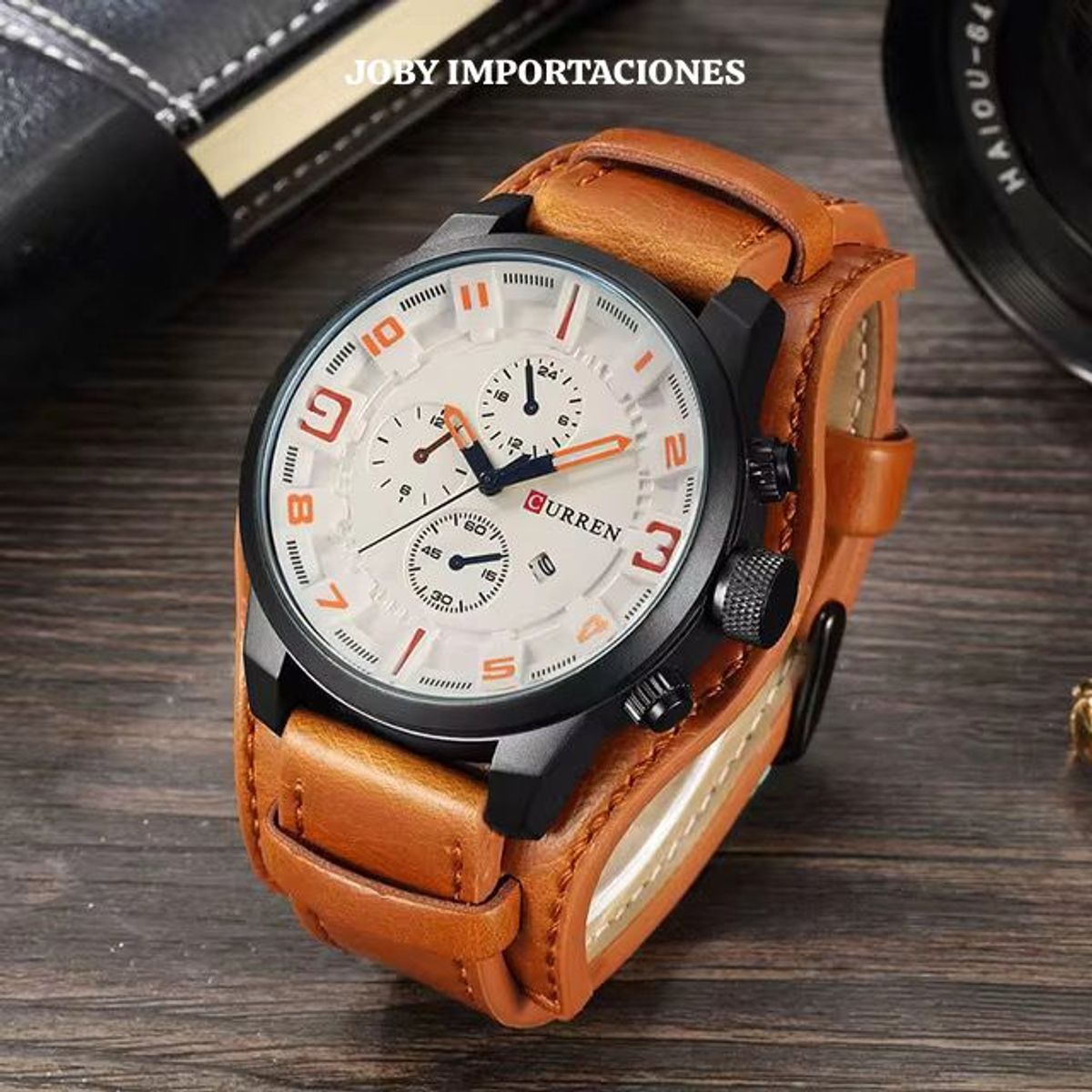 CURREN - CURREN DOBLE CUERO BLANCO MARRON