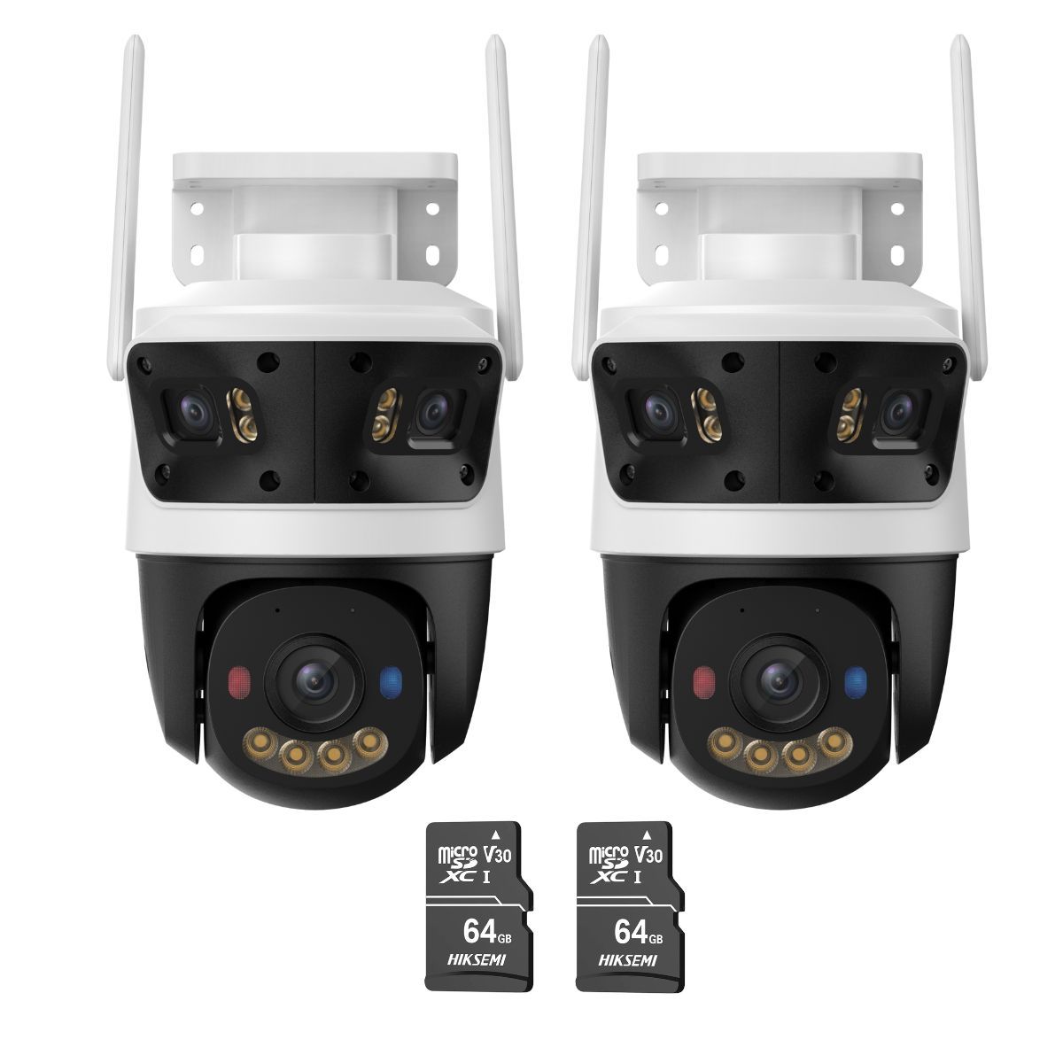 IMOU - Kit 2 Cámara de Seguridad IMOU Cruiser Triple Lente 11 MP + Micro SD 64GB