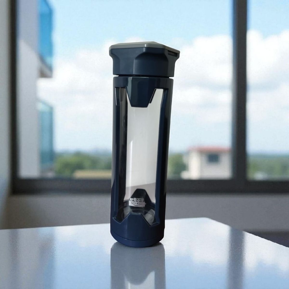 WELL BEING - Tomatodo de vidrio 450 ml Color Azul Oscuro