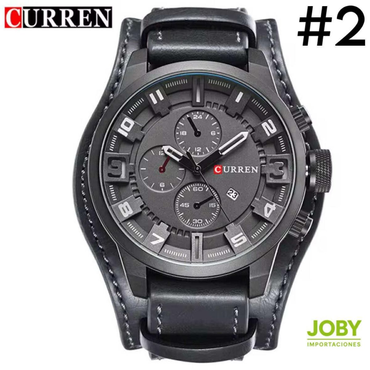 CURREN - CURREN DOBLE CUERO GRIS OSCURO