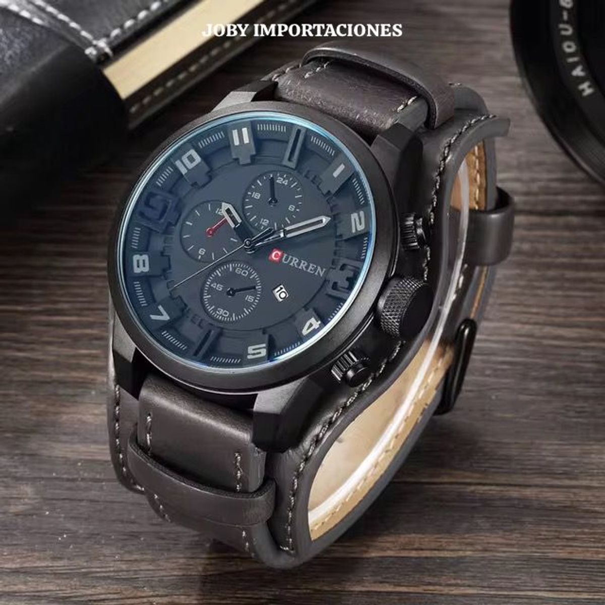 CURREN - CURREN DOBLE CUERO GRIS OSCURO