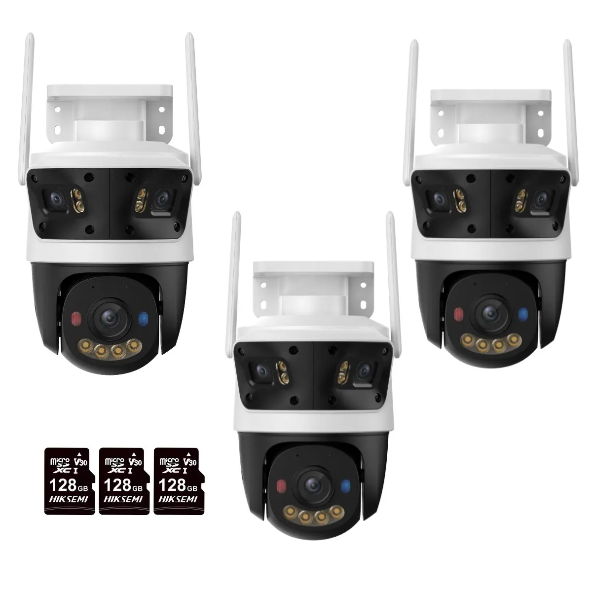 IMOU - Kit 3 Cámara de Seguridad IMOU Cruiser Triple Lente 11 MP + Micro SD128GB