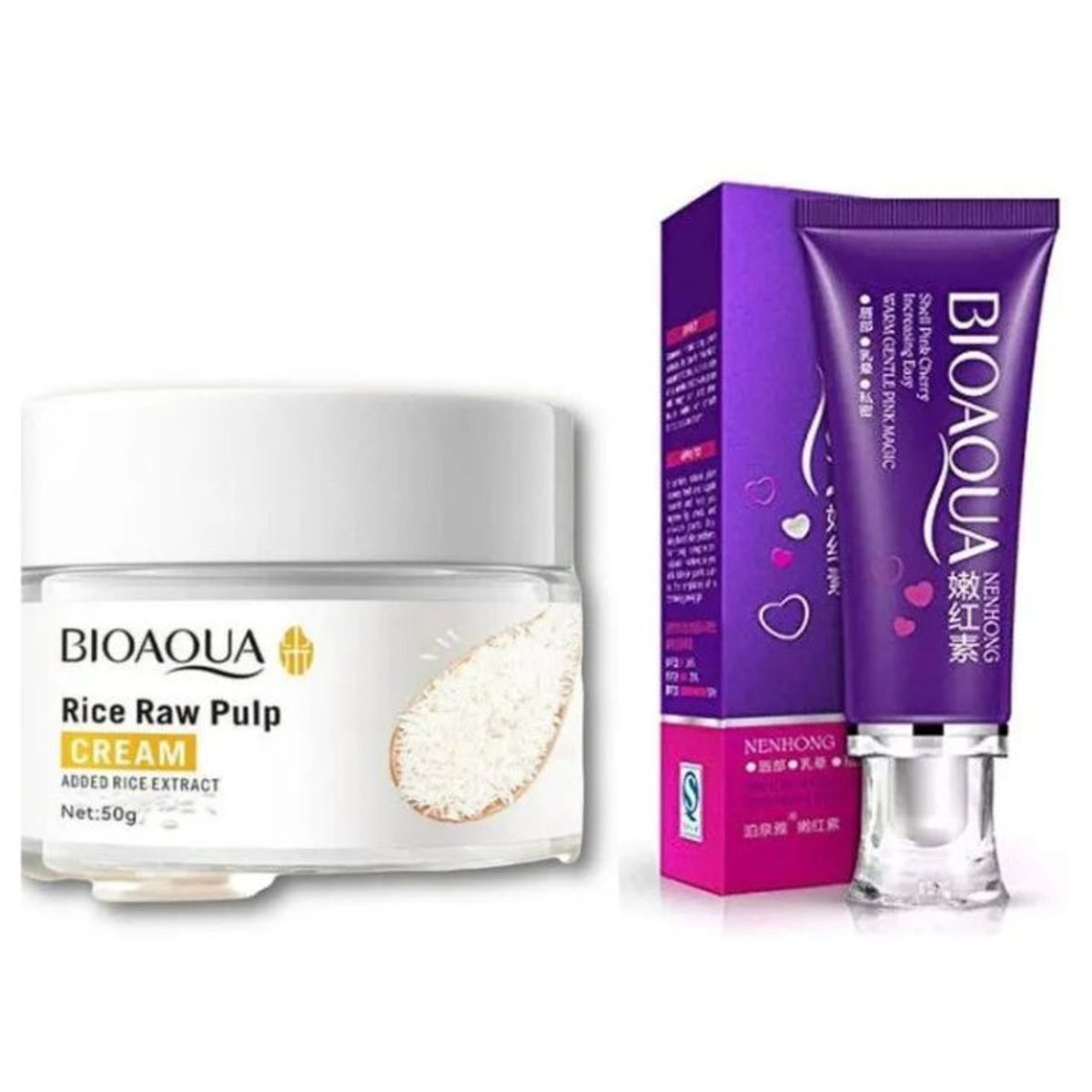 BIOAQUA - PACK CREMA BLANQUEADORA DE ZONAS y CREMA ACLARANTE DE ARROZ BIOAQUA
