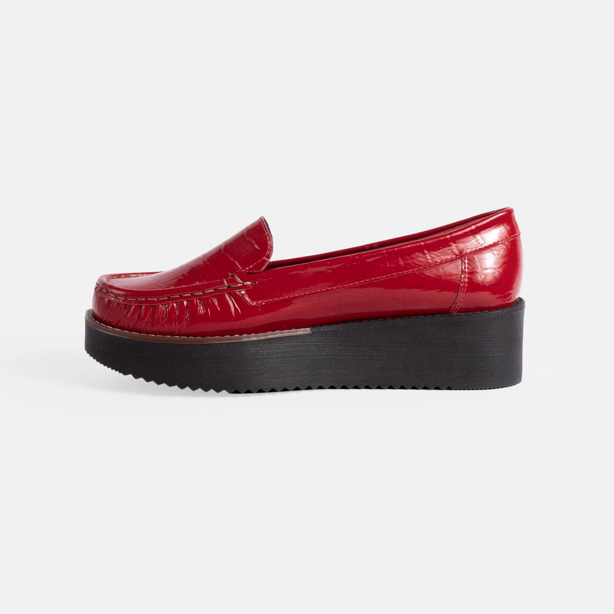 GINO BIGIONI - Mocasin Mujer de cuero MOC-50 Rojo
