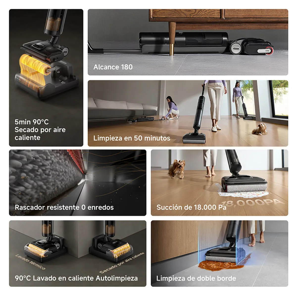 DREAME - Dreame Aspiradora en Seco Y Húmedo H12 Pro Flexreach Color Negro