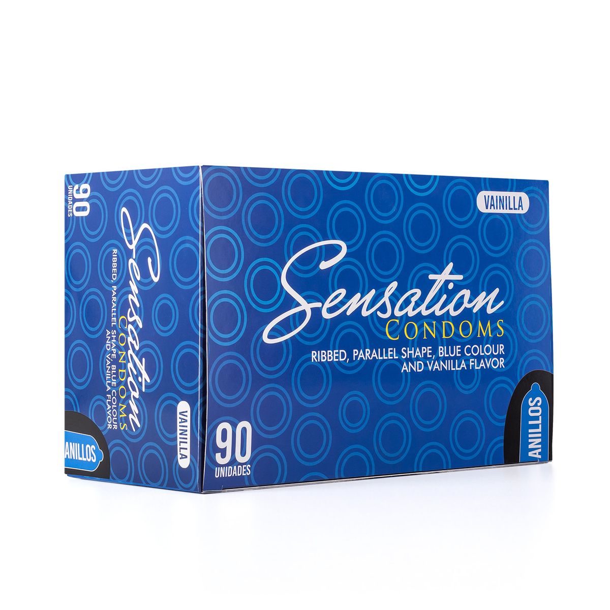 GENERICO - Preservativos Sensation Vainilla Con Anillos Caja 90 X 3 Und