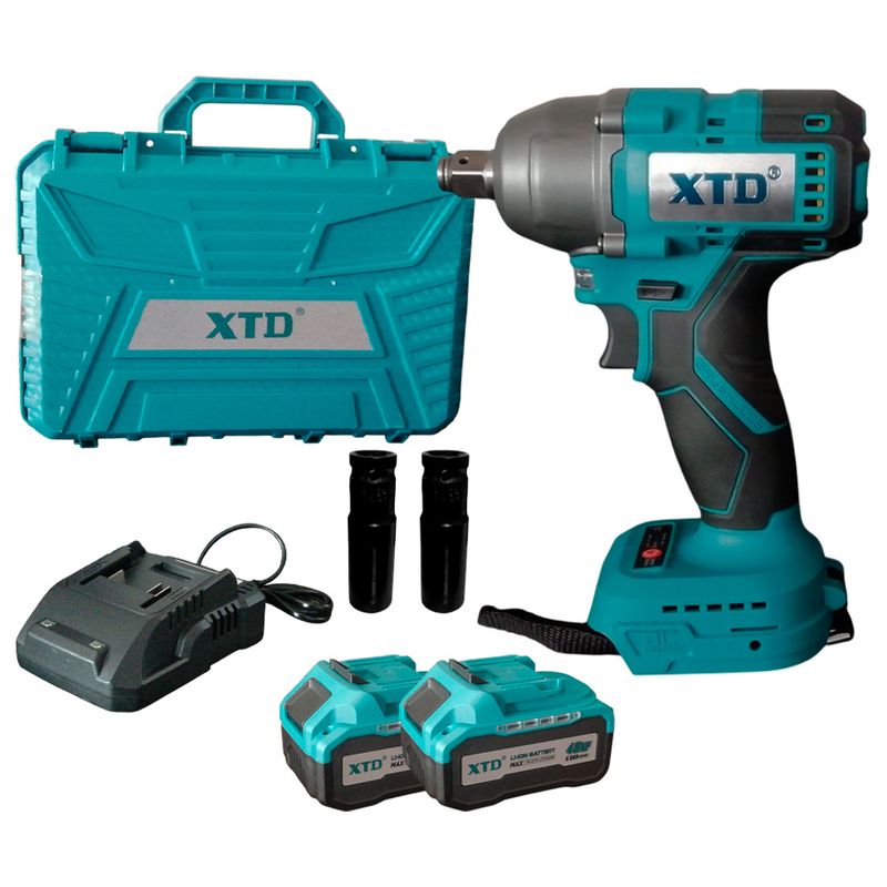 XTD - Llave de Impacto 12 Bl + 2 Bat 21V 4Ah 48Vf 350 Nm XTD