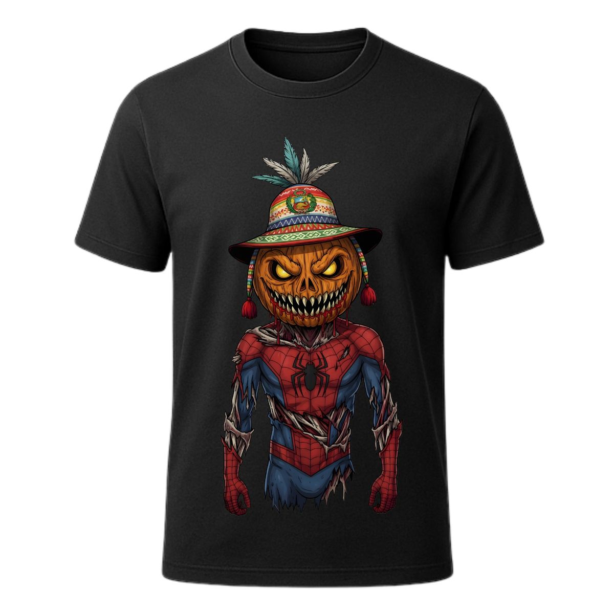 AQUA&MODA - Polo 100% Algodón Estilo Clasico Unisex AquaModa Logo HalloWeen araña  POHWAÑ1