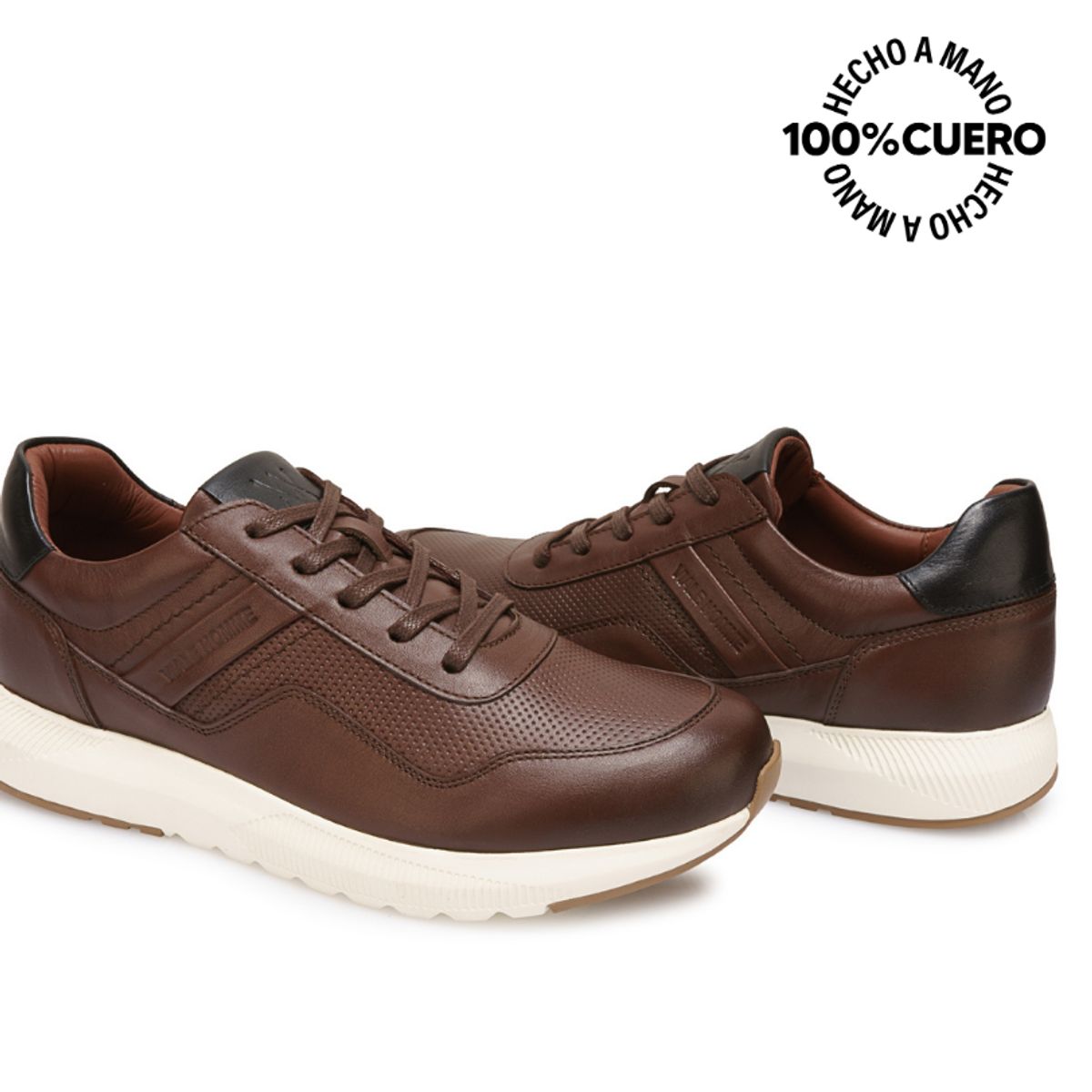 VIALE - Zapatilla Casual JOSE-2603 MARRON Viale Homme Cuero