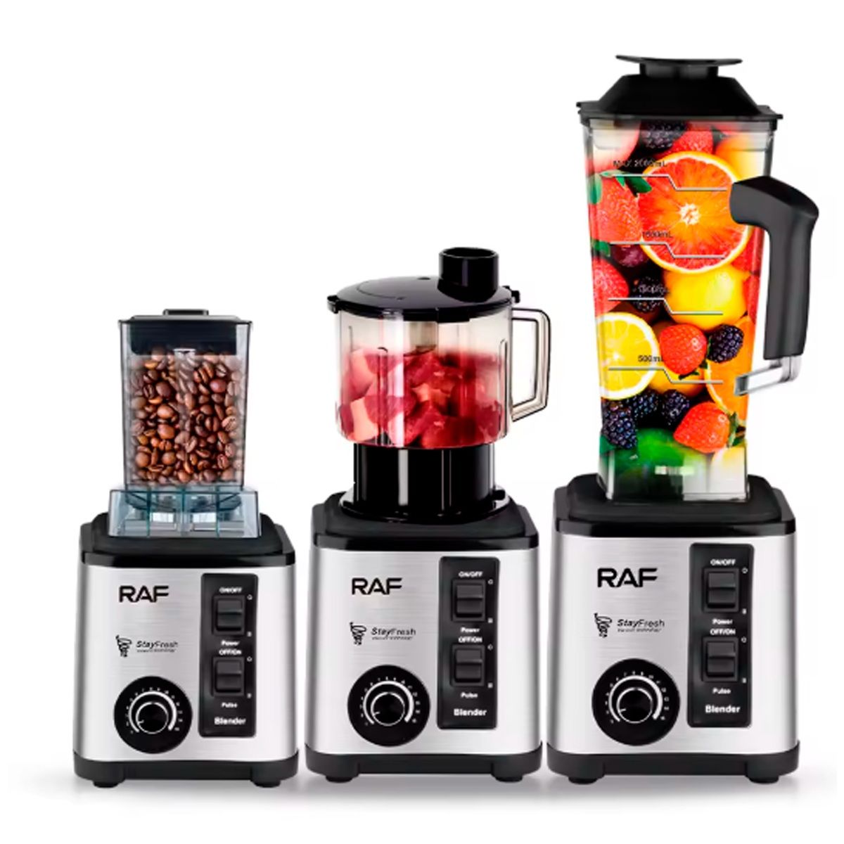 GENERICO - Licuadora Eléctrica Multifuncional 3 en 1