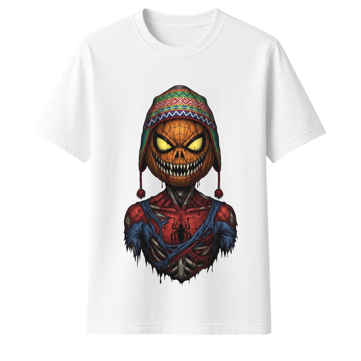AQUA&MODA - Polo 100% Algodón Estilo Clasico Unisex AquaModa Logo HalloWeen araña  POHWAÑ2