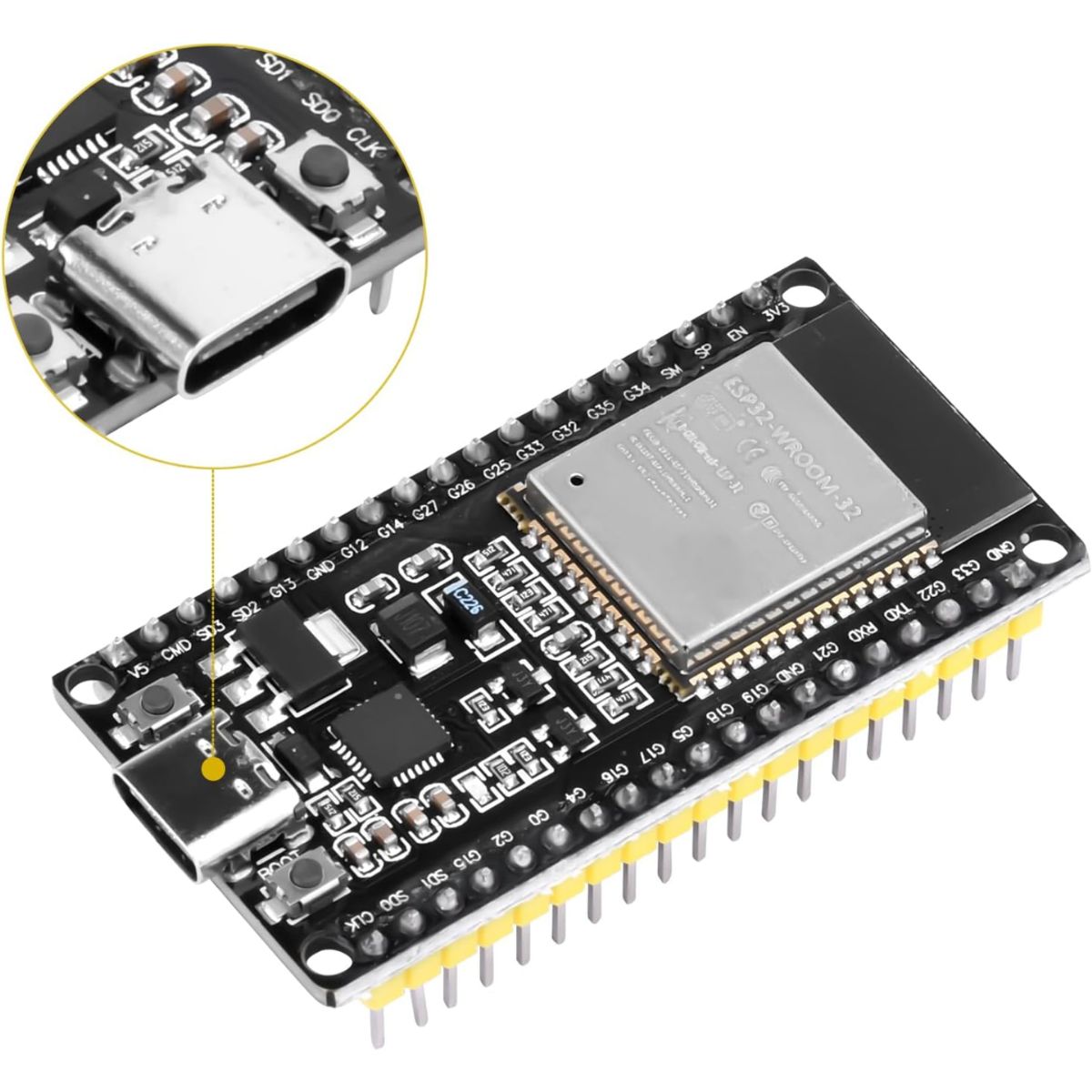 GENERICO - Placa Desarrollo Cp2102 Wifi Bluetooth Wroom 32 Esp32 38 Pin