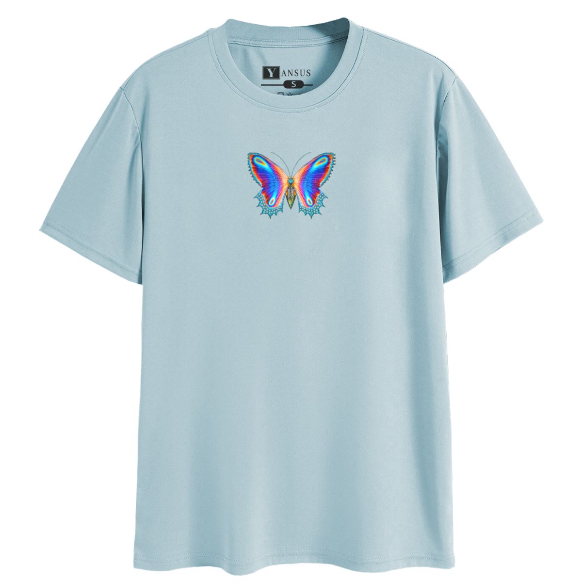 YANSUS - Polo Hombre Yansus Azul Marino Estampado Mariposa