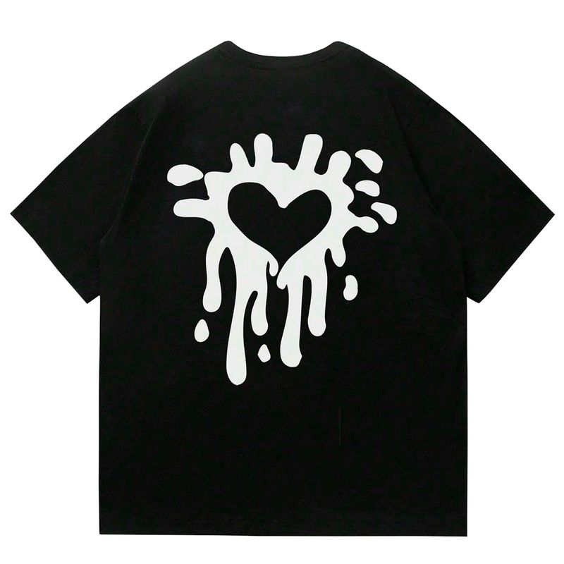 YANSUS - Polo Oversize Hombre Yansus Corazon Pintado