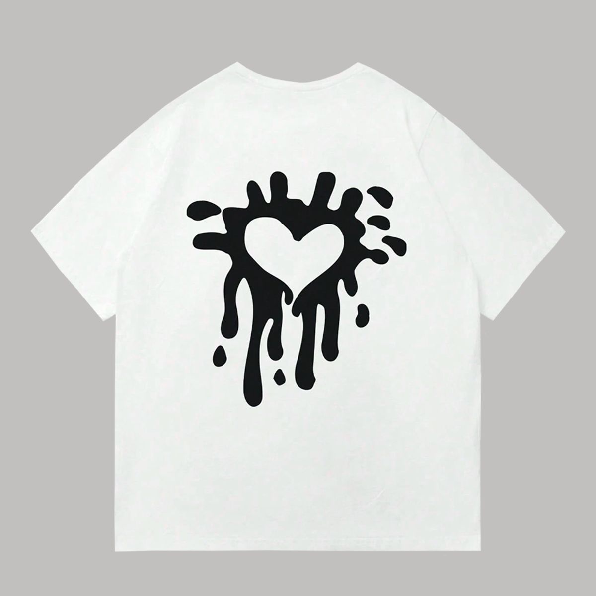 YANSUS - Polo Oversize Hombre Yansus Corazon Pintado
