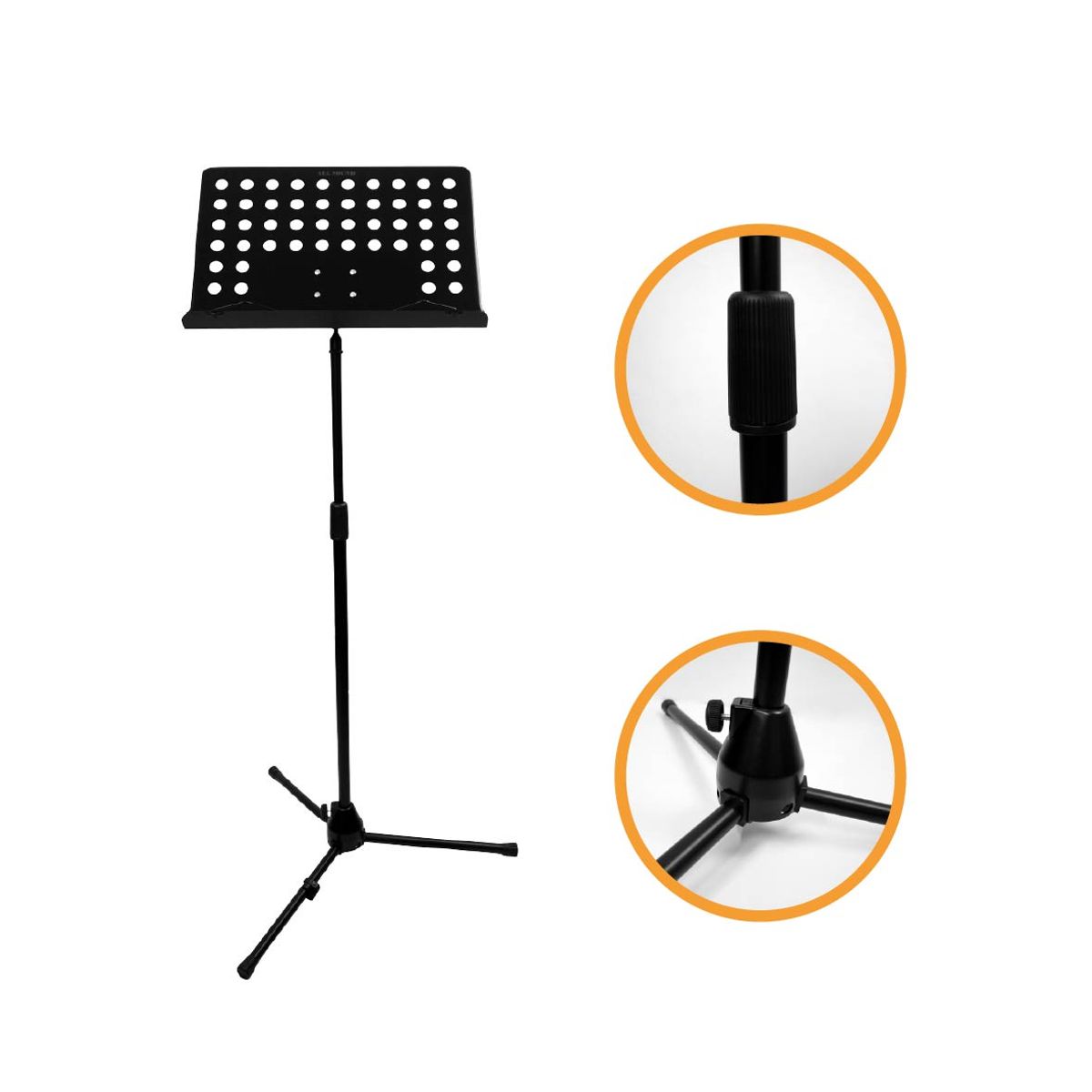 ALL SOUND - PEDESTAL DE PARTITURAS DIRECTOR PESADO ALL SOUND SP-23DM