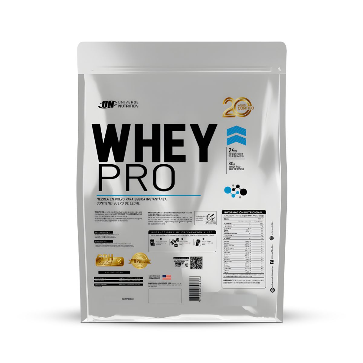 UNIVERSE NUTRITION - Whey Pro 5 kg - Chocolate + Creatina Universe Nutrition 150 g - 60 servicios + shaker