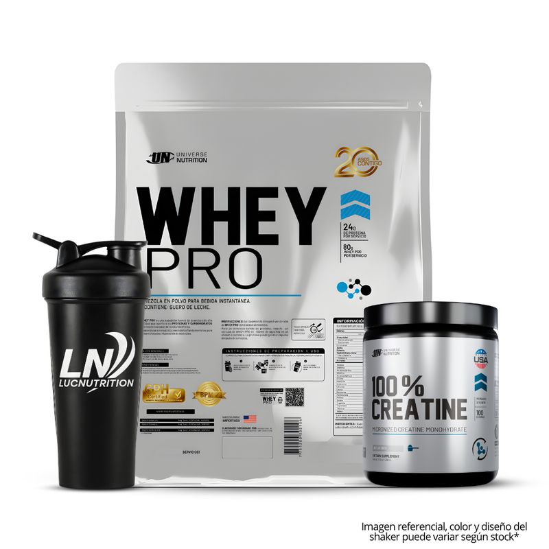 UNIVERSE NUTRITION - Whey Pro 5 kg - cookie and cream + Creatina universe nutrition 250 g + Shaker