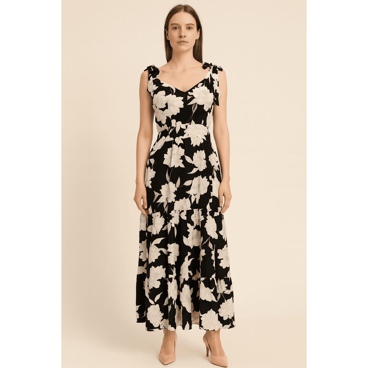 AMA OUTFITTERS - VESTIDO CON COPAS CIELO