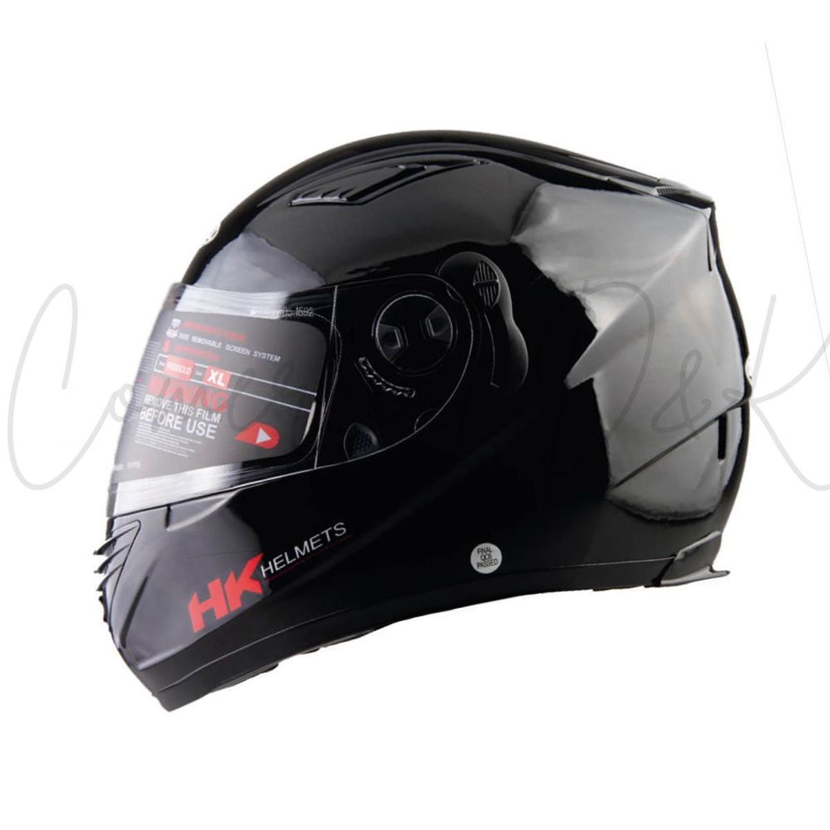 GENERICO - CASCO HOKEN FF830 NEGRO