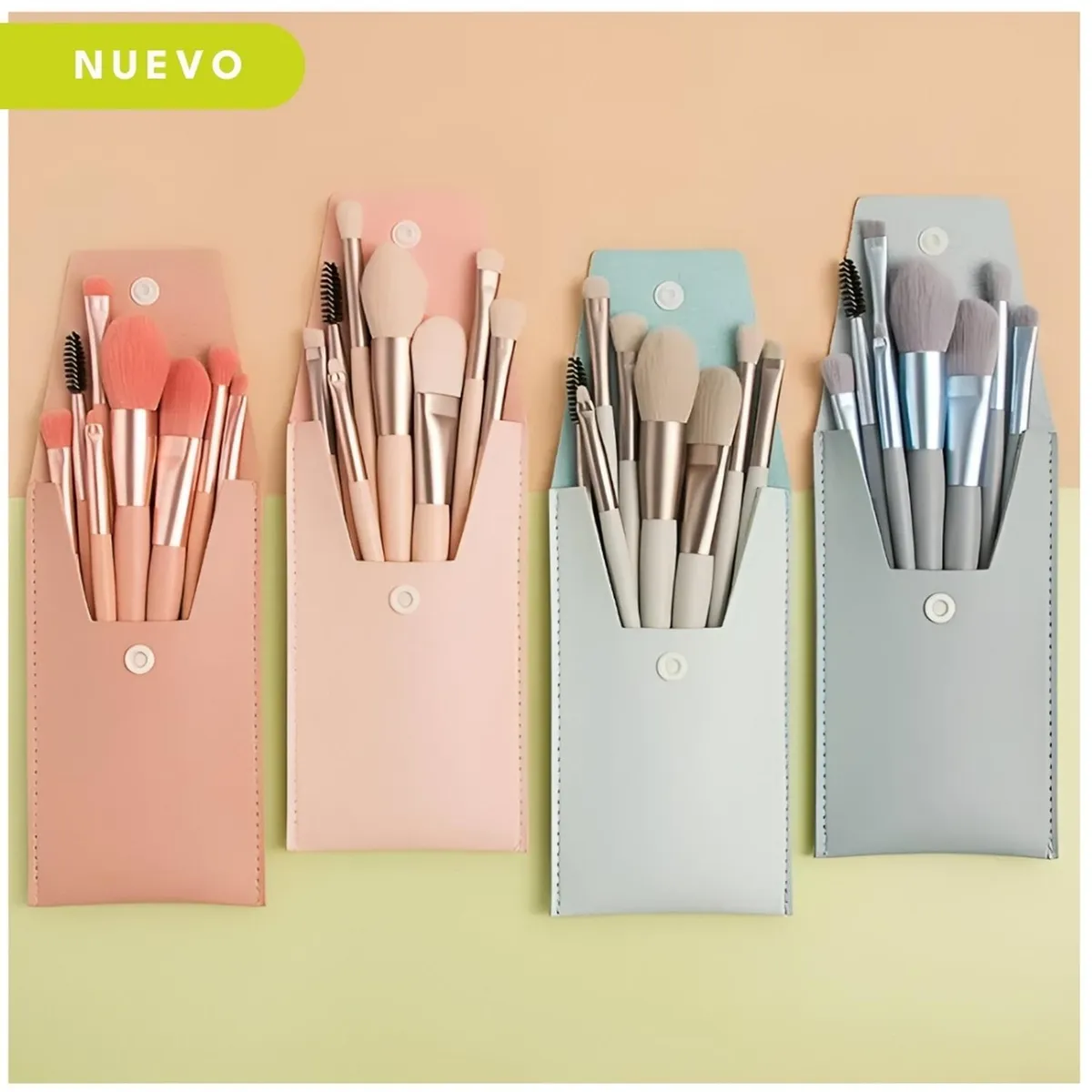 MINARI - Kit 8 Piezas Juego de Brochas de Maquillaje SB10 -Color Aleatorio