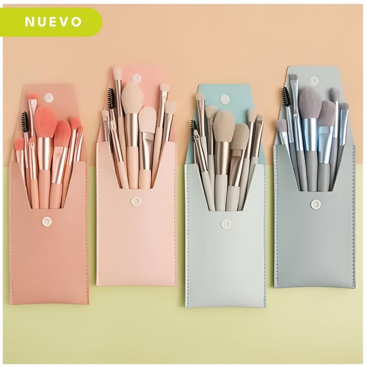 MINARI - Kit 8 Piezas Juego de Brochas de Maquillaje SB10 -Color Aleatorio