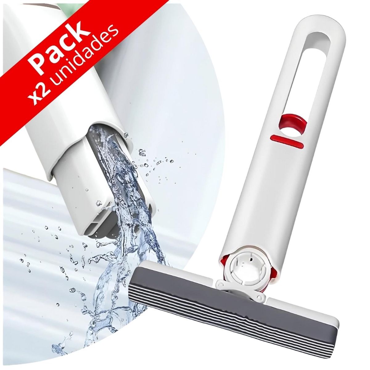 MINARI - Pack x2 Mini Trapeador Portátil Limpia Vidrios para Hogar Auto T001
