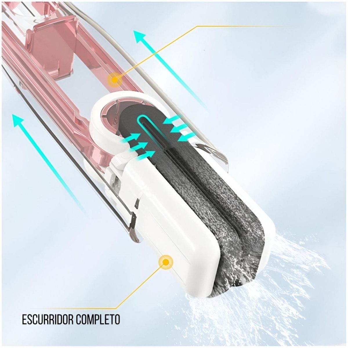 MINARI - Pack x2 Mini Trapeador Portátil Limpia Vidrios para Hogar Auto T001