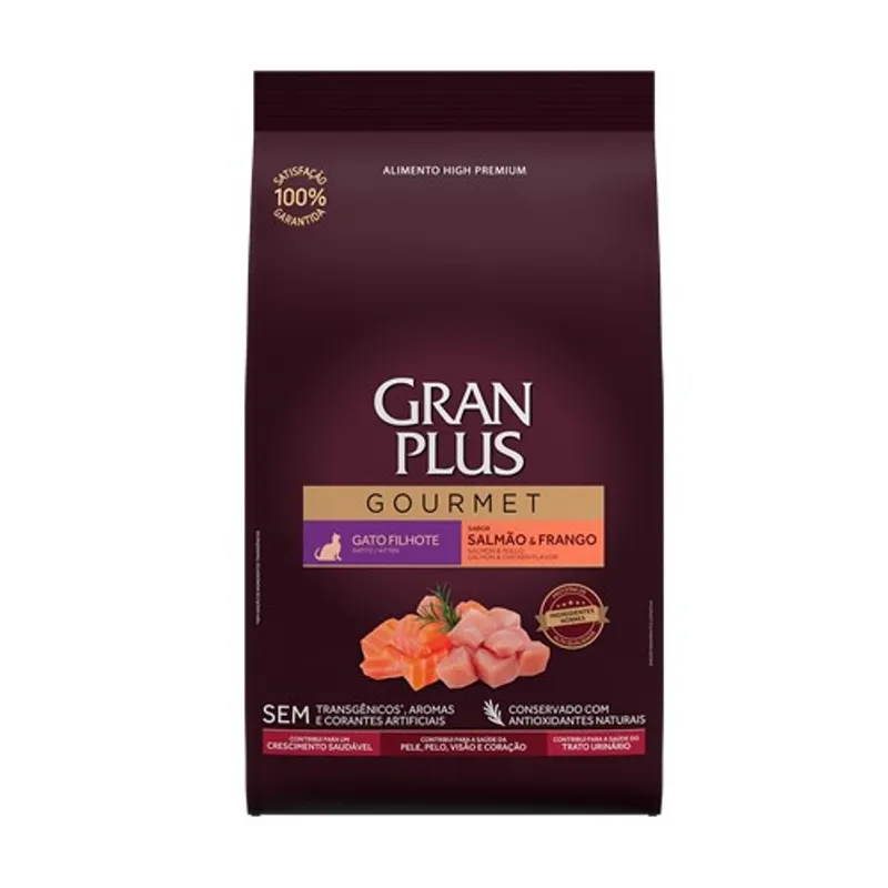 GRAN PLUS - Gran Plus Gourmet Gatitos Salmon y Pollo 10 Kg