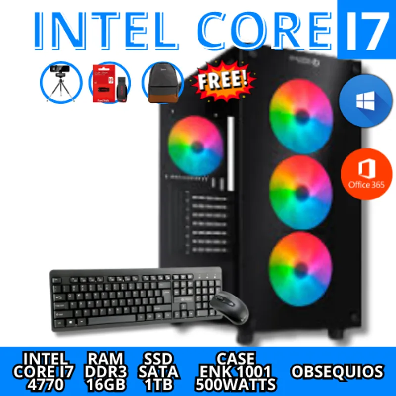 INTEL - COMPUTADORA DE OFICINA CORE I7 16GB RAM SSD 1TB
