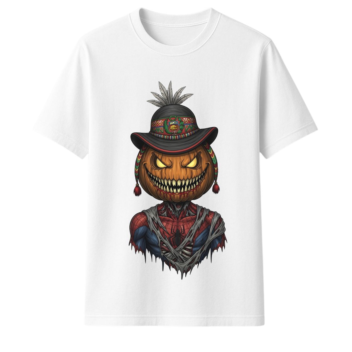 AQUA&MODA - Polo 100% Algodón Estilo Clasico Unisex AquaModa Logo HalloWeen araña POHWAÑ3