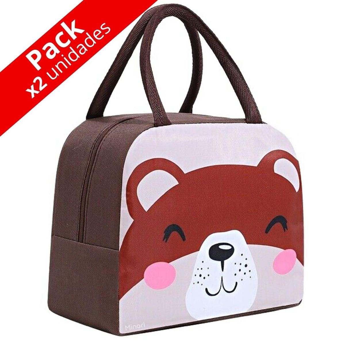 MINARI - Promo 3x2 Lonchera Térmica Fiambrera para Niños Osito MR 76L