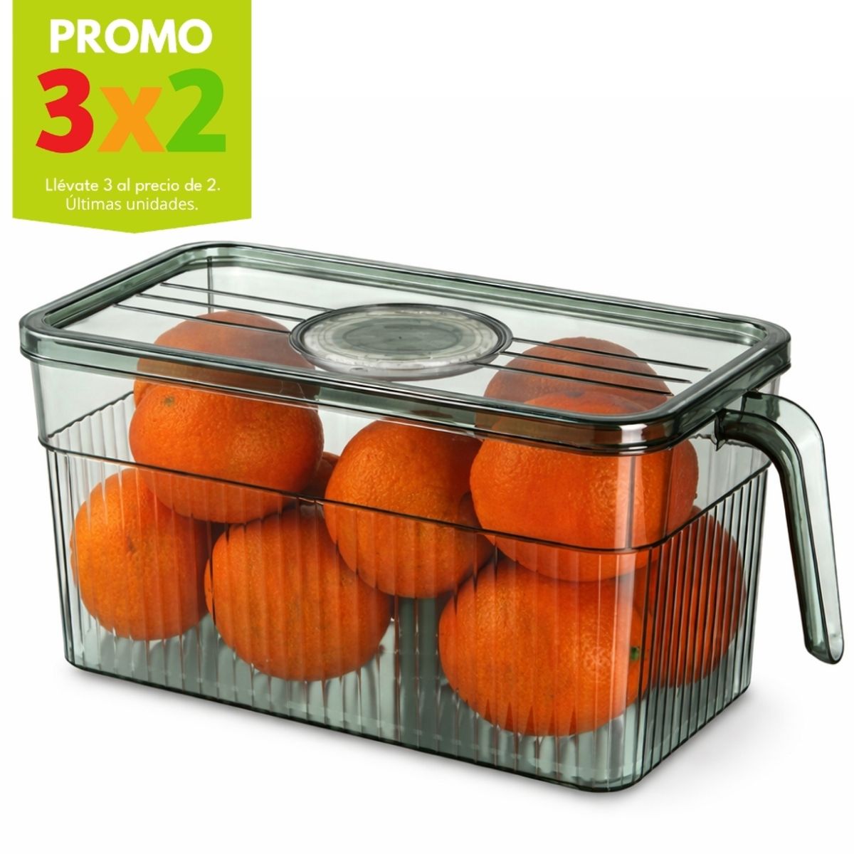 MINARI - Promo 3x2 Contenedor Organizador de Frutas y Verduras con Tapa V T14