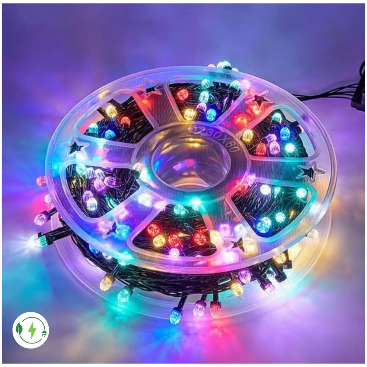 GENERICO - Luces Led Navideñas Multicolor Carrete 50 mts Lineales