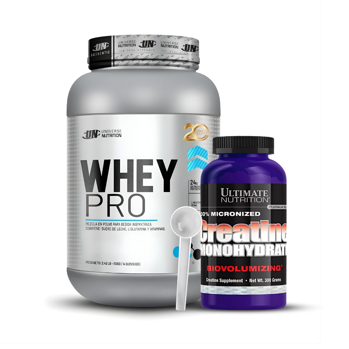 Universe Nutrition - Whey Pro 1.1 kg - Chocolate + Creatina Ultimate Nutrition 300 g + Scoop