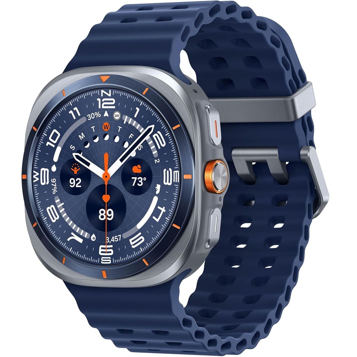 SAMSUNG - Samsung Galaxy Watch Ultra 2025 47mm LTE Smartwatch - Titanium Blue